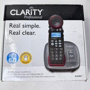 Clarity Professional C4220 Amplified Cordless Phone Talking Caller ID Speaker